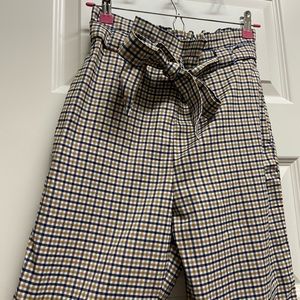 H&M Checkered Paper-bag Pants - 6